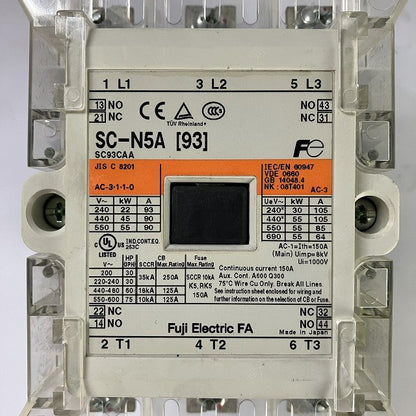 富士電機　電磁接触器　SC-N5A　コイル電圧100V
