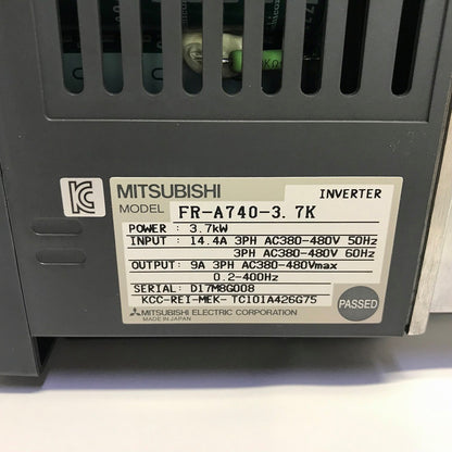 三菱電機　インバータ　FR-A740-3.7K