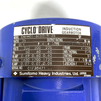住友重機械工業　サイクロ減速機　CNHM01-6060-B-35