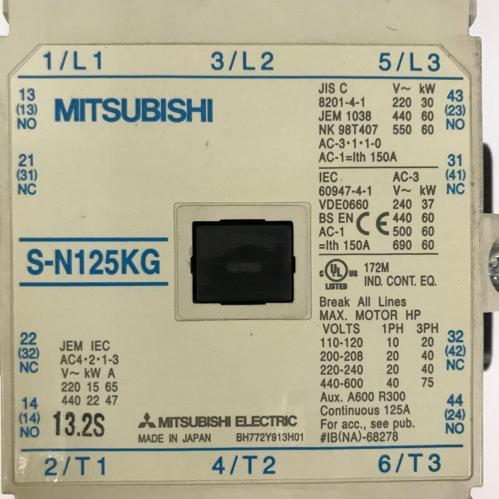 三菱電機　マグネットリレー　S-N125KG　AC200V