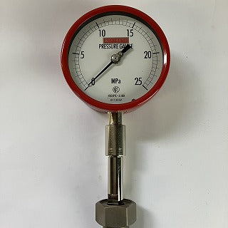 長野計器　高圧高温用ダイヤフラムシール式圧力計　8DPI-13B　100Φ　G3/4　0～25MPa