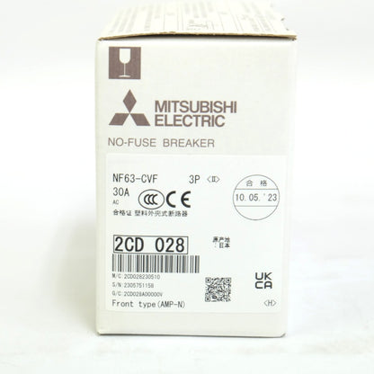三菱電機　ノーヒューズブレーカ　2個セット　NF63-CVF 3P 30A