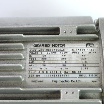 富士電機　減速機　MGX1MB04A050AS