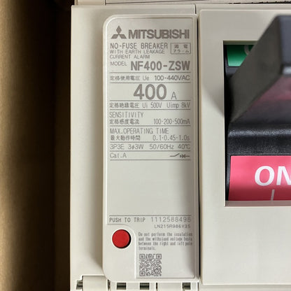 三菱電機　漏電遮断器　NF400　ZSW　3P　400A