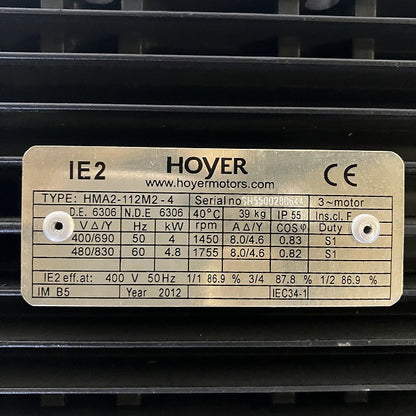 Hoyer　motor　モーター　HMA2-112M2-4