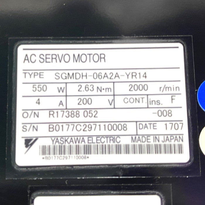 安川電機　サーボモーター　SGMDH-06A2A-YR14