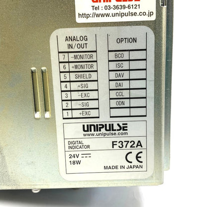 UNIPULSE　タッチパネル型デジタルインジケータ　F372A