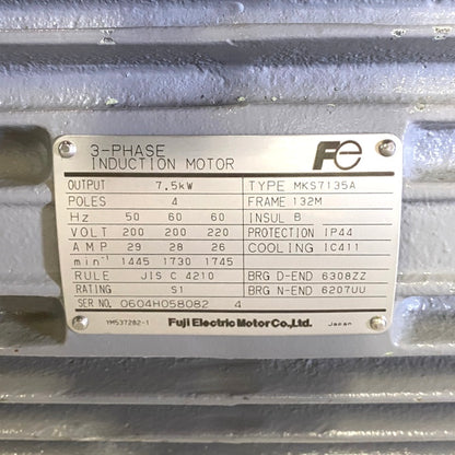 富士電機　ブレーキモータ　MKS7135A