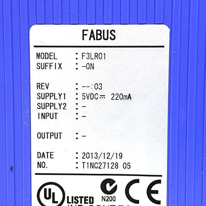 横河電機　光FAバスモジュール　F3LR01-0N