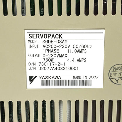安川電機　サーボアンプ　SGDE-08AS