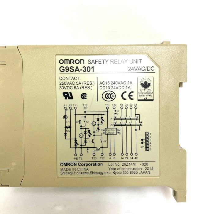 オムロン　セーフティーリレーユニット　G9SA-301