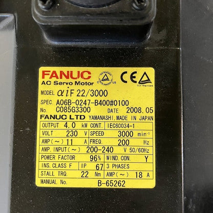 FANUC　ファナック　サーボモータ　A06B-0247-B400#0100