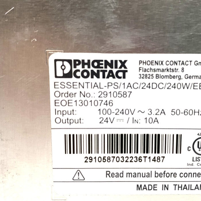 PHOENIX CONTACT　スイッチング電源　ESSENTIAL-PS/1AC/24DC/240W/EE