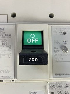 三菱電機　低圧遮断器　NV800-SEW　3P　700A　フレーム800A　F形操作取っ手付