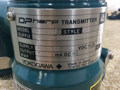 YOKOGAWA　受圧部タンタル仕様　差圧発信機　CAL RNG　0to3.7kPa　取扱説明書付属