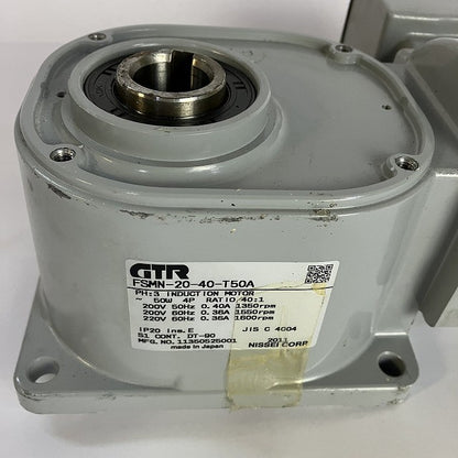 GTR　ニッセイ　ギアモータ　FSMN-20-40-T50A