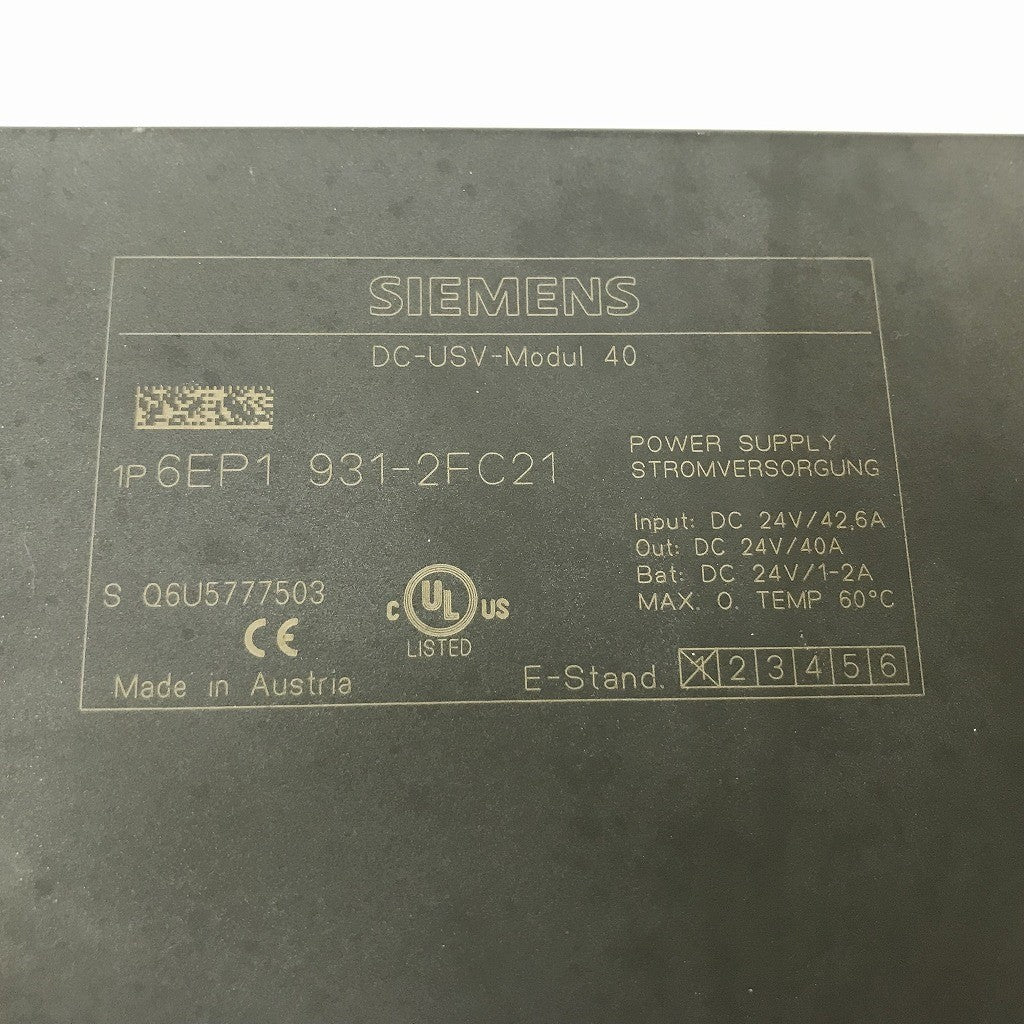 SIEMENS　無停電電源　6EP1931-2FC21