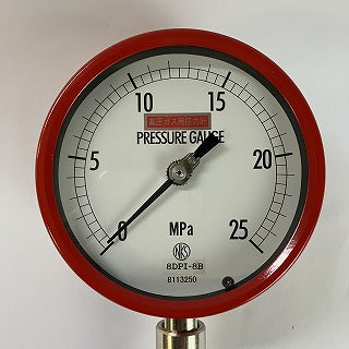 長野計器　高圧高温用ダイヤフラムシール式圧力計　8DPI-8B　100Φ　G3/4　0～25MPa