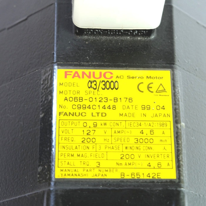 ファナック　ACサーボモーター　A06B-0123-B176