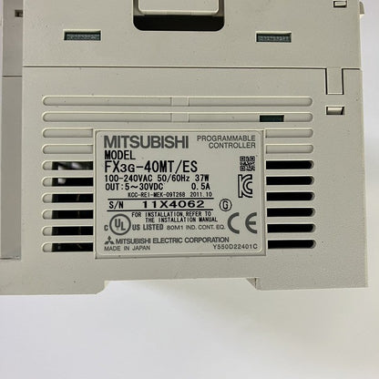 三菱電機　FX3Gシリーズ　基本ユニット　FX3G-40MT/ES