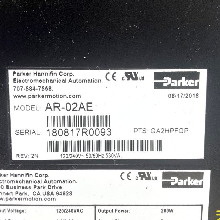 Parker　サーボモータドライブ　AR-02AE