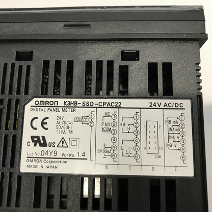 OMRON　高速応答デジタルメーター　K3HB-SSD-CPAC22　AC/DC24