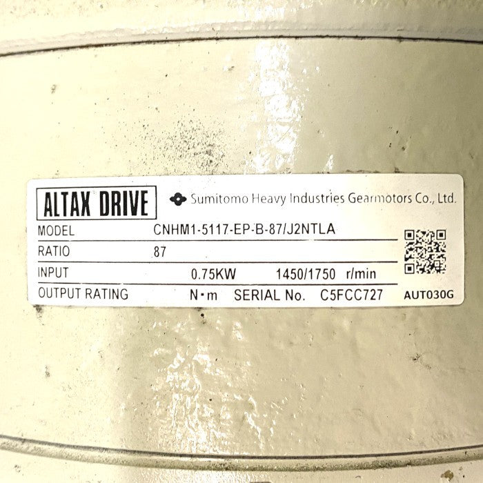 住友重機械工業　アルタックスＮＥＯ減速機　CNHM1-5117-EP-B-87-J2NTLA