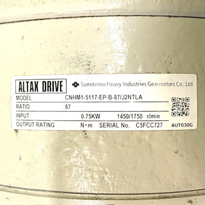 住友重機械工業　アルタックスＮＥＯ減速機　CNHM1-5117-EP-B-87-J2NTLA