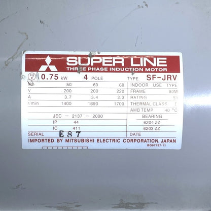 三菱電機　モーター　SF-JRV　0.75kw