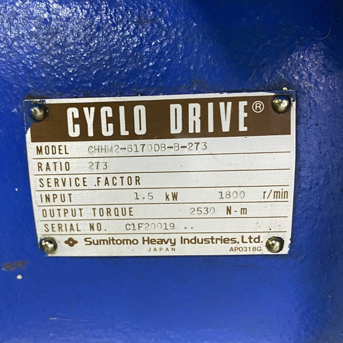 住友重機械工業　サイクロ減速機　CHHM2-6170DB-B-273(1.5KW 200V FB)