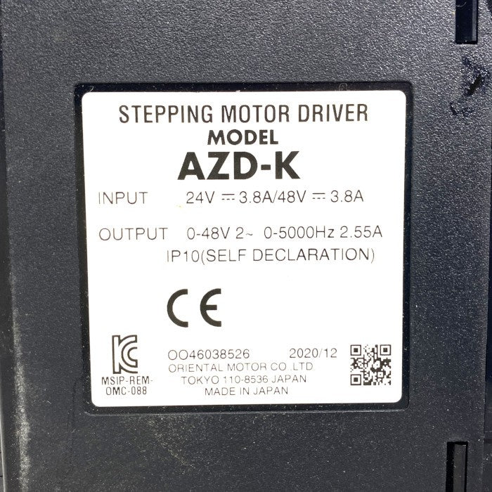 オリエンタルモーター　ステッピングモーター用ドライバ　AZD-K
