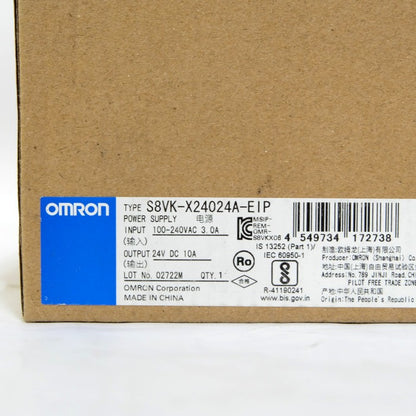 オムロン　スイッチング・パワーサプライ　S8VK-X24024A-EIP