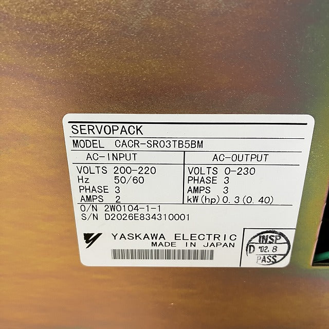 YASKAWA　安川電機　サーボパック　CACR-SR03TB5BM