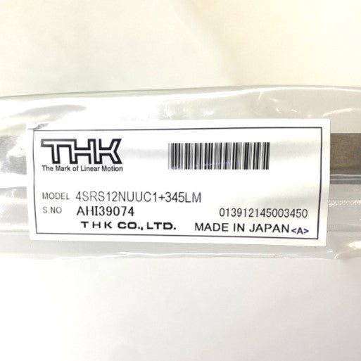 THK　ボールリテーナ入りLMガイド ミニチュア SRS形 ２個セット　4SRS12NUUC1+345LM