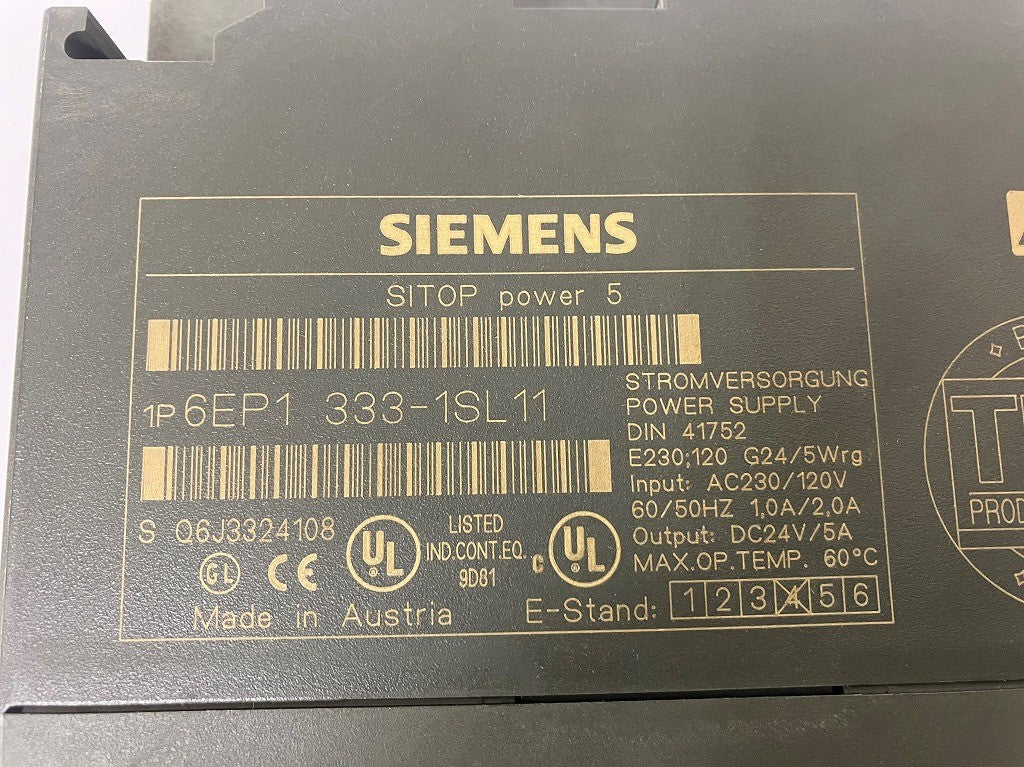 SIEMENS　サイトップ電源　6EP1　333-1SL11
