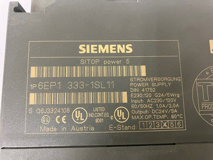 SIEMENS　サイトップ電源　6EP1　333-1SL11