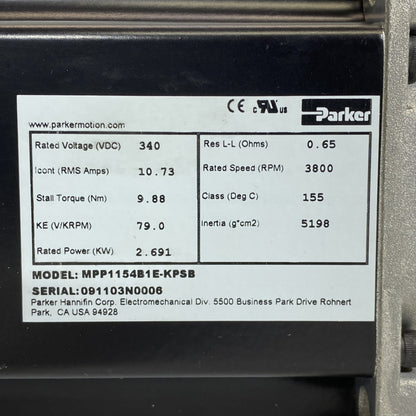 Parker　モーター　MPP1154B1E-KPSB