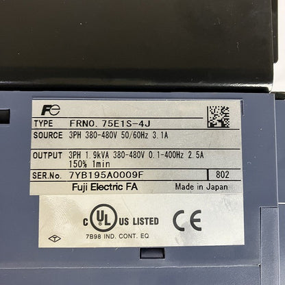 富士電機　インバータ　FRN0.75E1S-4J