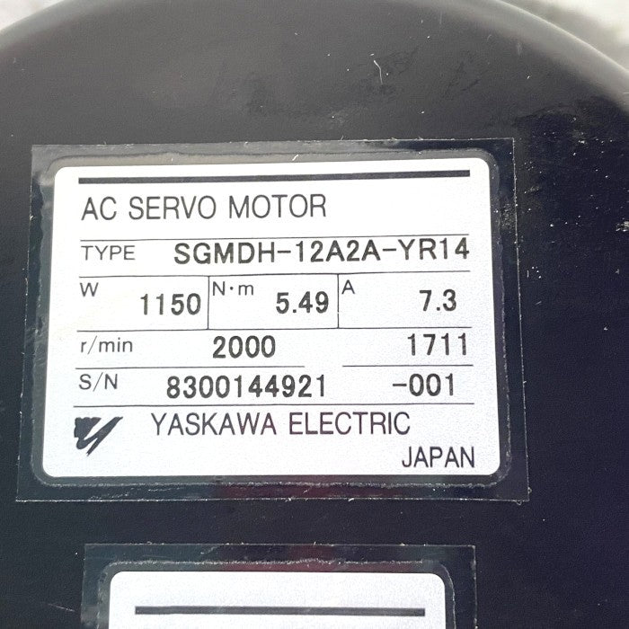 安川電機　サーボモーター　SGMDH-12A2A-YR14