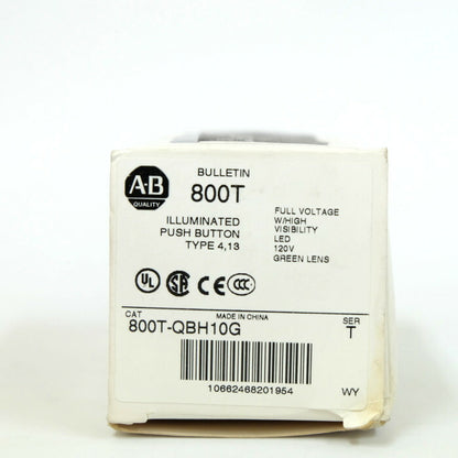 Allen-Bradley　LEDプッシュボタン（緑）　800T-QBH10G