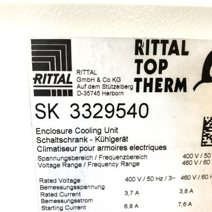 RITTAL　ウォール型クーリングユニット　SK3329540
