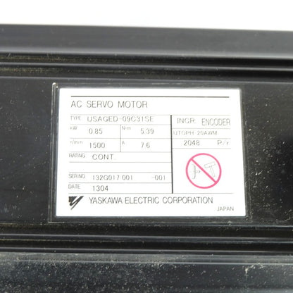 安川メカトレック　サーボモーター（説明書なし）　USAGED-09C31SE