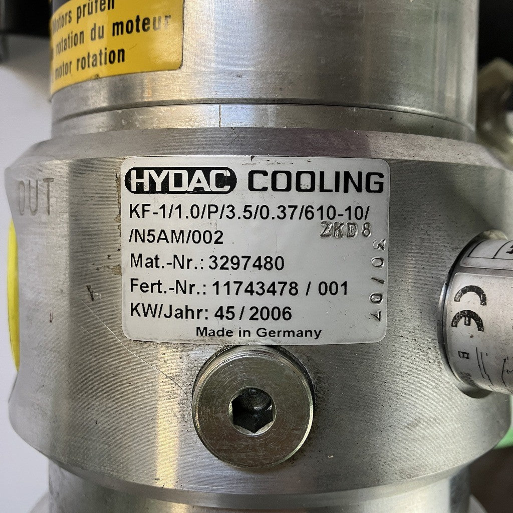 HYDAC　クーラー　KF-1/1.0/P/3.5/0.37/610-10/N5AM/002