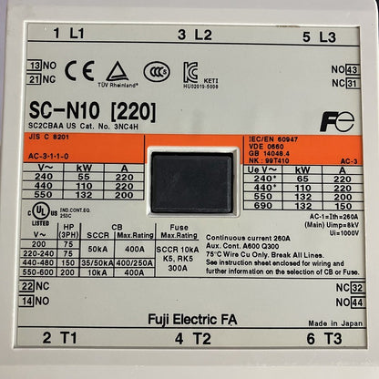 富士電機　電磁接触器リレー　SC-N10RM AC100V