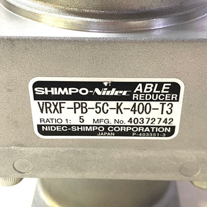 日本電産シンポ　減速機　VRXF-PB-5C-K-400-T3