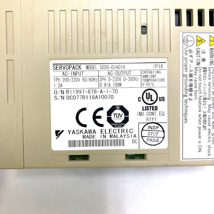 安川電機　ACサーボドライブ サーボパック　SGDS-01A01A
