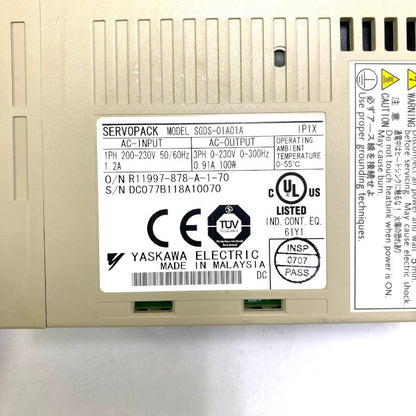 安川電機　ACサーボドライブ サーボパック　SGDS-01A01A