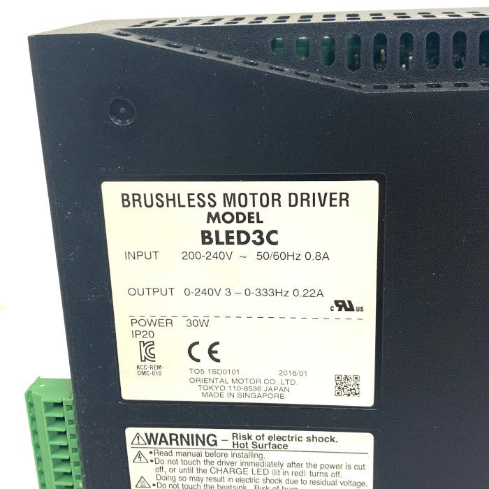 オリエンタルモータ　ブラシレスモーターユニット　BLED3C