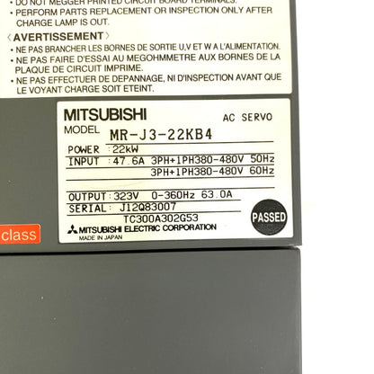 三菱電機　ACサーボアンプ　MR-J3-22KB4