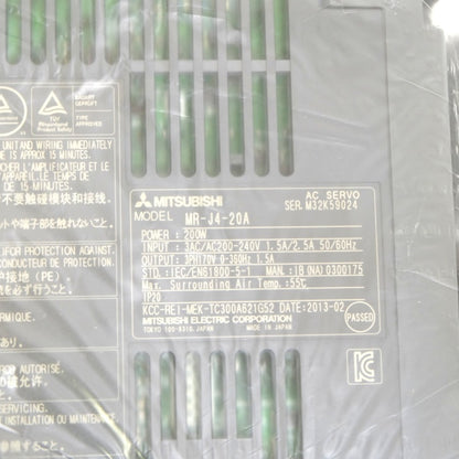 三菱電機　サーボアンプ　MR-J4-20A